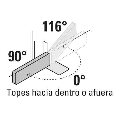 Hermex BIP-153, Bisagra de piso fabricada en acero cromado