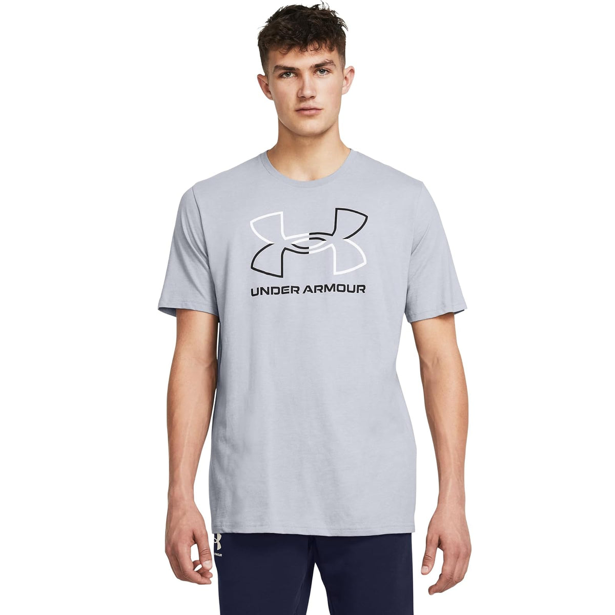 Under Armour Playera Manga Corta Deportiva UA GL Foundation Update SS para Hombre Talla M Color Gris