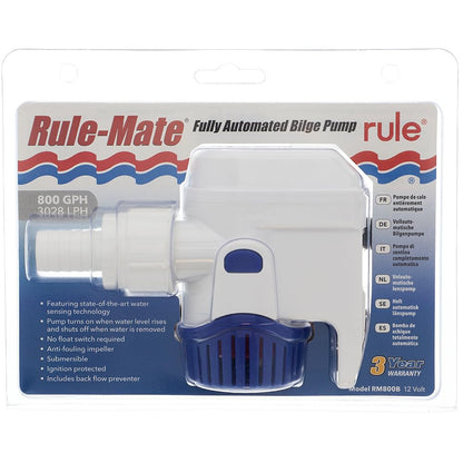 Rule Mate - Bomba de sentina totalmente automatizada con detección de agua