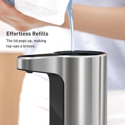 EKO - Dispensador automático de jabón espumoso, dispensador de jabón de Manos de Espuma sin Contacto para baño y Cocina, Resistente al Agua y Recargable, 105 onzas, diseño Moderno para hogares y
