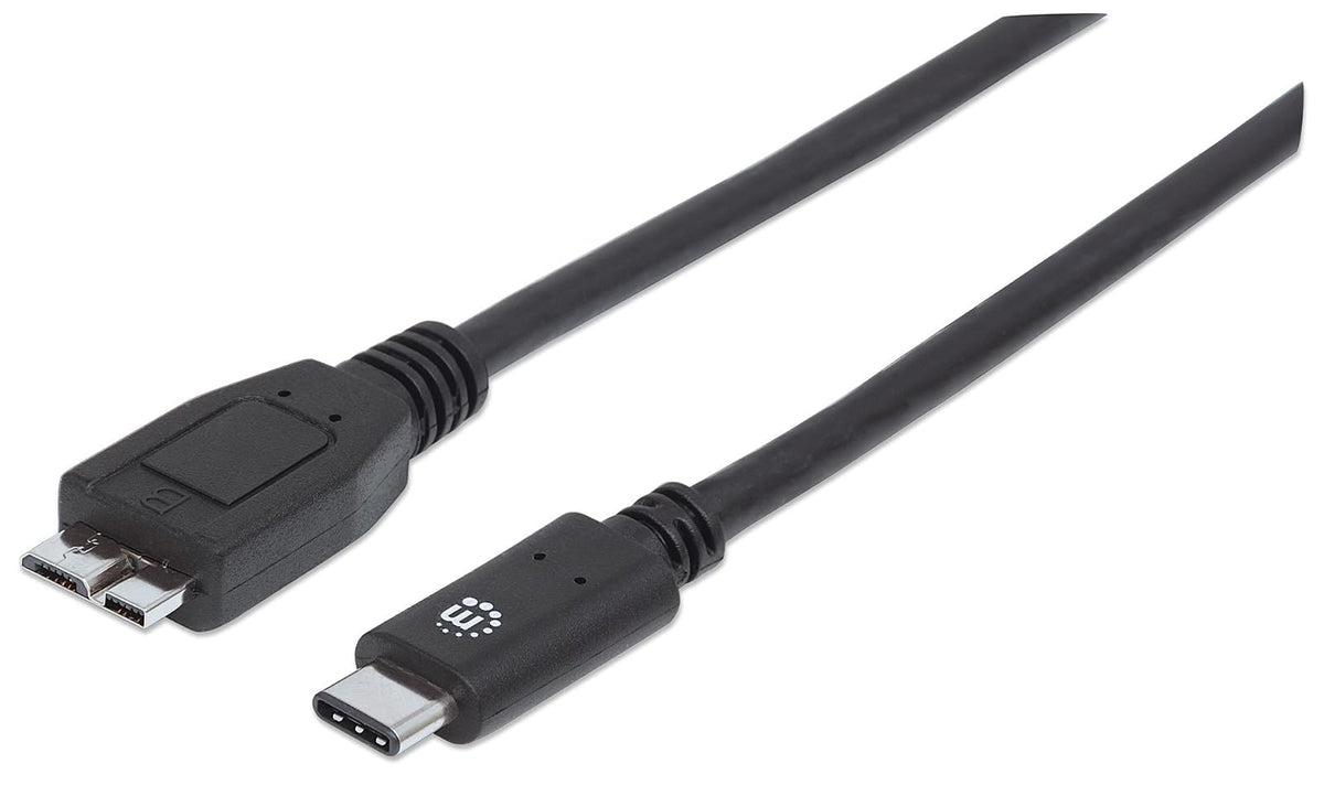 Manhattan CB-1072 Cable USB-C V3.1, C-Micro B 1.0M Negro,