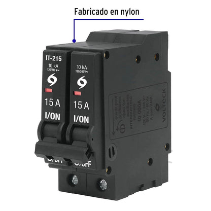 Volteck IT-215, Interruptor termomagnético, 2 polos