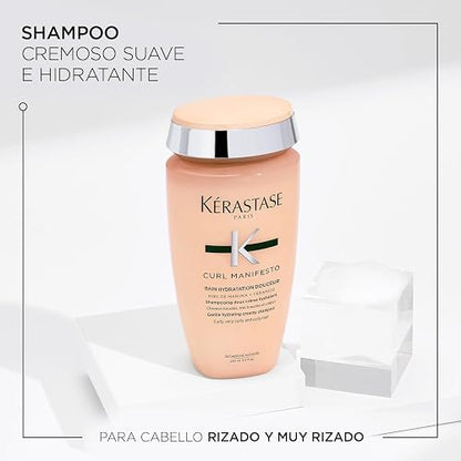 Kérastase Curl Manifesto Bain Hydratation Douceur, Shampoo para Cabello Rizado, con Miel de Manuka y Ceramida, 250 ml