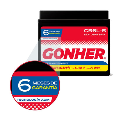 Acumulador de Moto Cb6l-b Agm Gonher