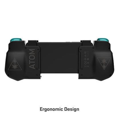 Turtle Beach Atom Mobile Game Controller with Bluetooth for Cloud Gaming on Android Mobile Devices with Compact Shape, Console Style Controls & Low Latency Bluetooth - Black/Teal