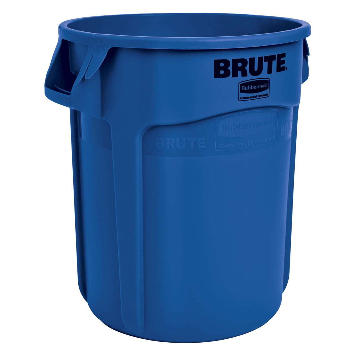 Rubbermaid BRUTE Tapa Plana para Contenedor de Basura, 75 L, Blanco - 20G - Envase - Azul