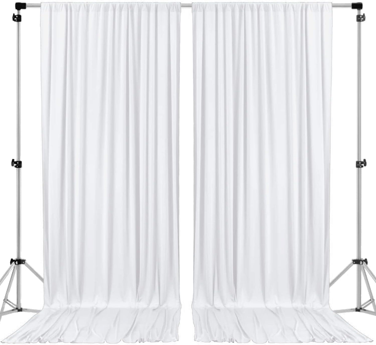 AK Trading Co. Telón de Fondo de Poliéster IFR 10 x 8 pies para Fotografía y Eventos - 10FT X 8FT - Blanco