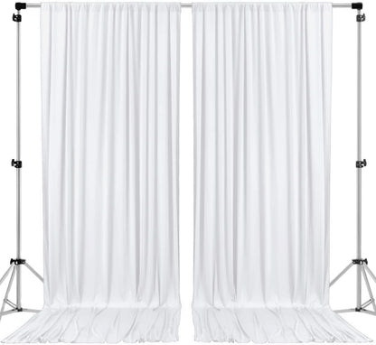 AK Trading Co. Telón de Fondo de Poliéster IFR 10 x 8 pies para Fotografía y Eventos - 10FT X 8FT - Blanco