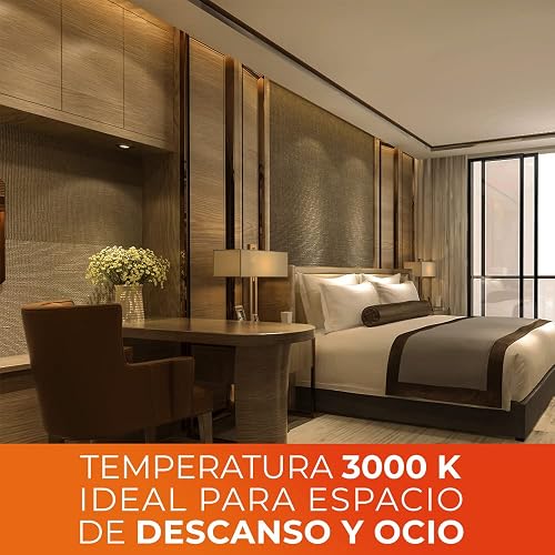 Tecnolite - Pack de 10 Focos LED Modelo A19, Focos Ahorradores, 8.5 Watts de Potencia, con Base E27, 800 lumens, Iluminación Interiores, Color de Luz Cálida, 3000 K, 100 - 240 Volts