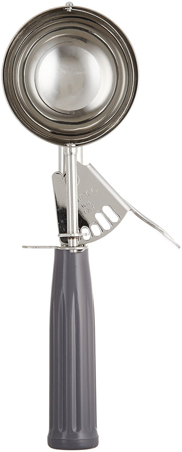 Winco ICD-8 - Cuchara para servir helados, Acero inoxidable y Plástico, Gris (Grey)/Plateado (Silver), Talla 8, 4 oz capacity
