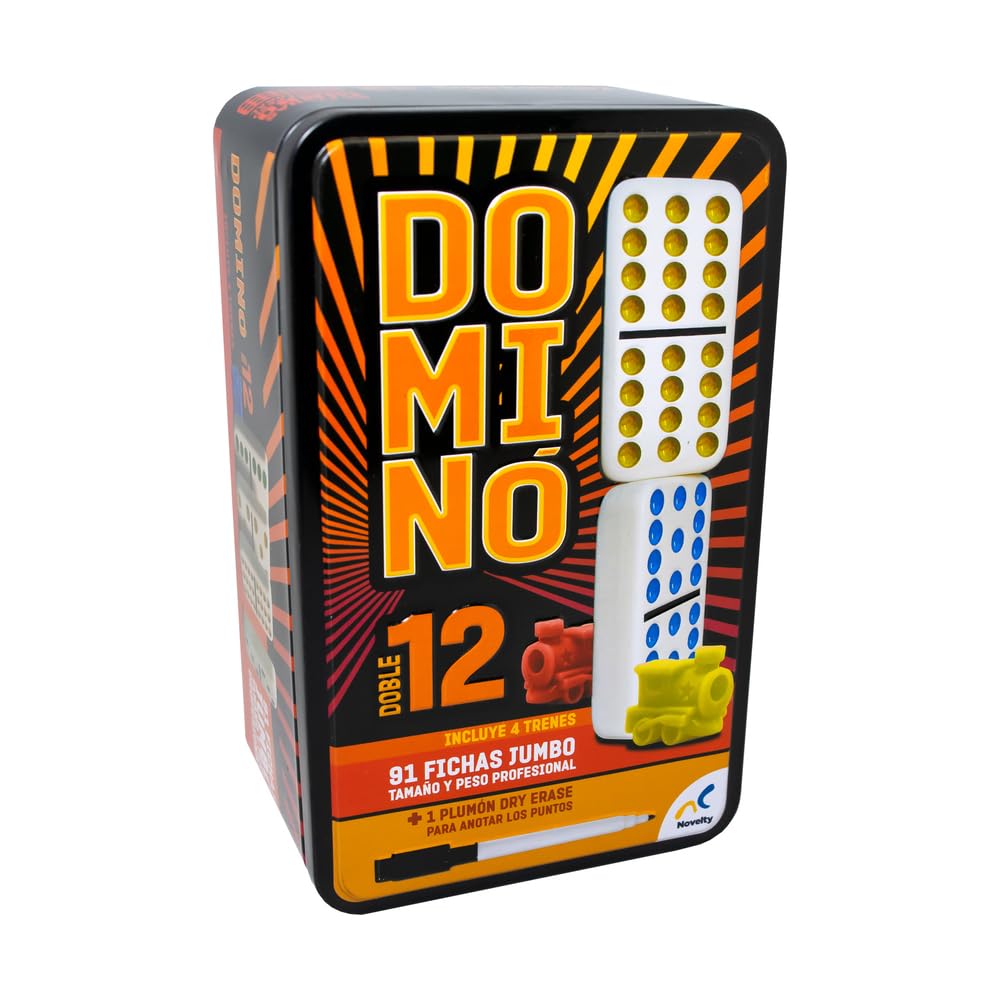 Novelty Juego de Dominó Clásico - Rojo - Doble 12