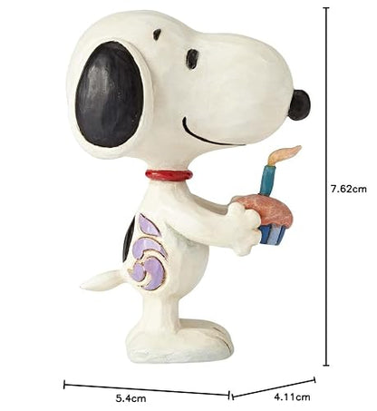 Enesco Peanuts by Jim Shore Snoopy - Mini Figura de cumpleaños