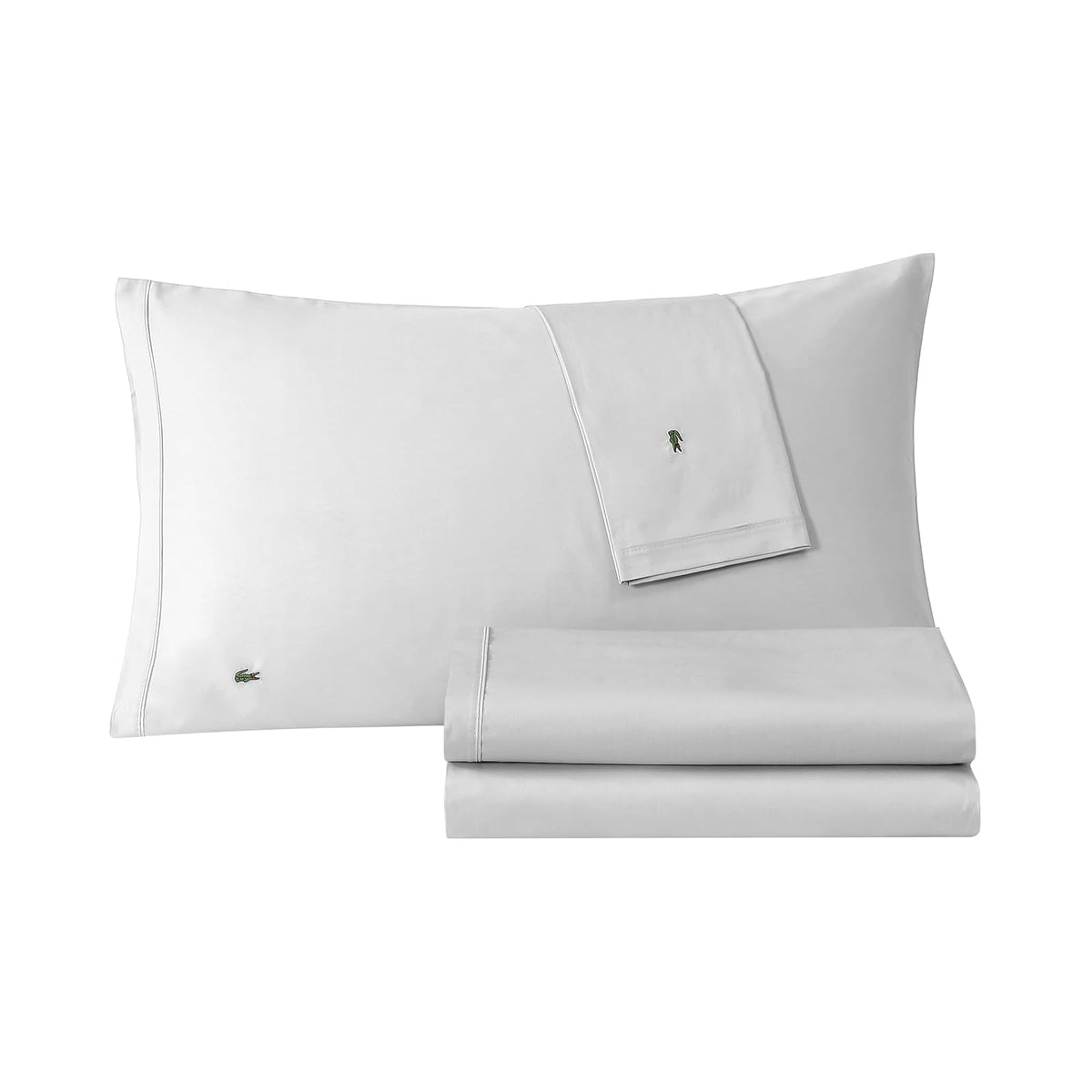 Lacoste Juego de Sábanas de Percal 100% Algodón - Queen - Microchip