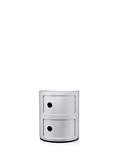 Kartell Componibili Mueble de Almacenaje Modular, 2 Piezas - Minimalista - Plata