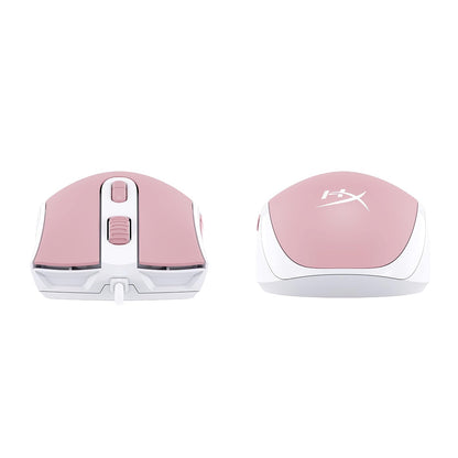 HyperX Pulsefire Core Rosa/Blanco - Ratón para Juegos RGB Rosa/Blanco,con Sensor Pixart 3327 de hasta 6200 PPP, 7 Botones programables, 639P1AA