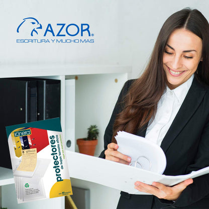 Azor Protectores De Hojas 50 Piezas Tamaño Oficio Kinera 302.363