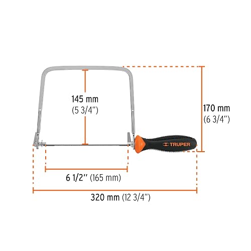 Truper ACA-6X, Arco calador para segueta 6", mango ergonómico antiderrapante