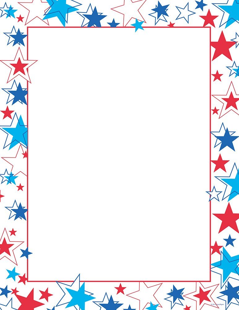 Great Papers! Letterhead de estrellas rojas, blancas y azules, 80 unidades, 8.5 x 11 pulgadas (2014246)
