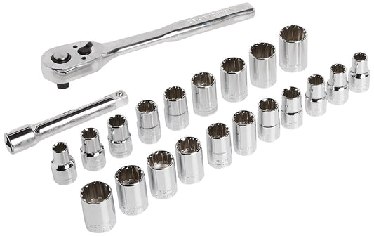 CRAFTSMAN Juego de enchufes, universal, unidad de 1/2", 19 piezas (CMMT12015)