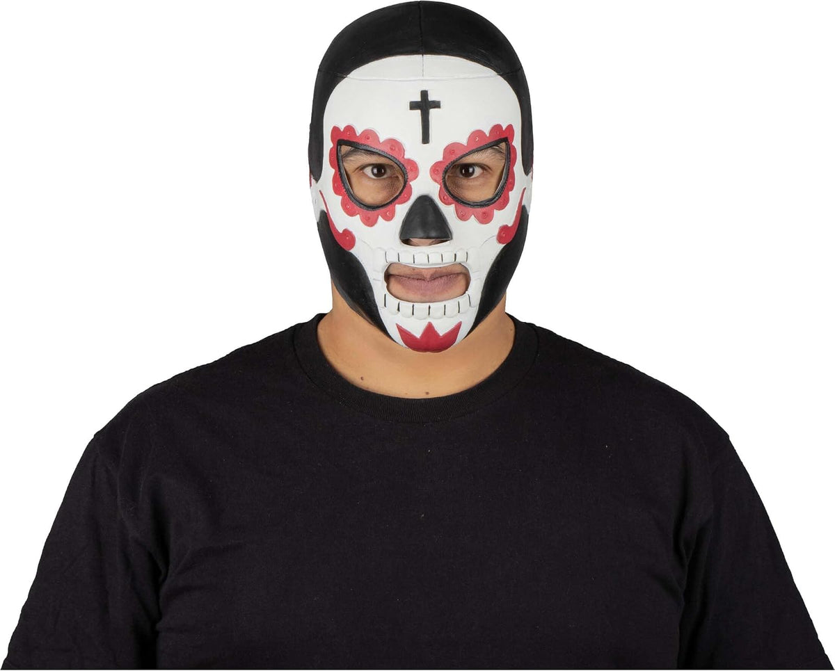 REV Máscara De Luchador Mexicano Penitente Para Adulto, Diseño Calavera Enmascarado De Lucha Libre, Ideal Para Halloween, Eventos Deportivos, Cosplay, Porras Y Partidos