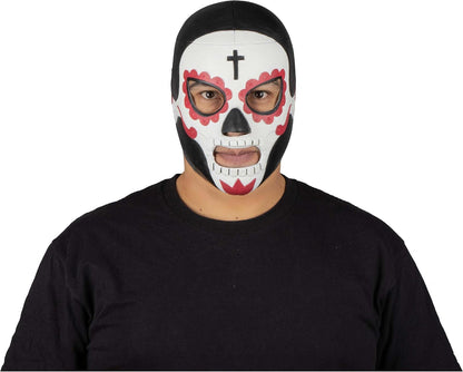 REV Máscara De Luchador Mexicano Penitente Para Adulto, Diseño Calavera Enmascarado De Lucha Libre, Ideal Para Halloween, Eventos Deportivos, Cosplay, Porras Y Partidos