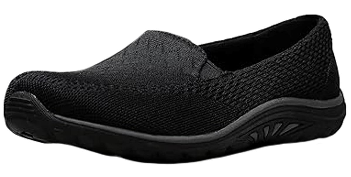 Skechers Reggae Fest Willows para Mujer - Zapato Casual - 24.5 cm - Malla Negra