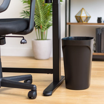IRIS USA 22.7 L Papeleras de plástico, paquete de 3, Papelera de basura para el hogar, oficina, dormitorio, baño, negro