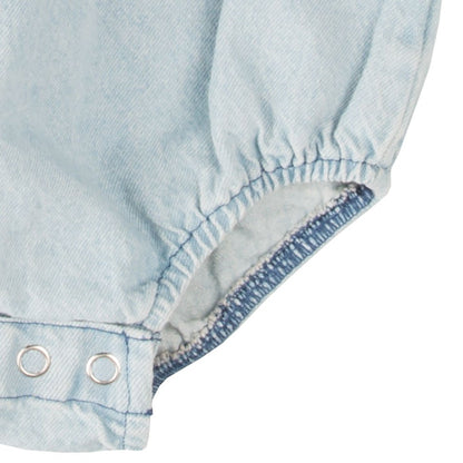 Wrangler Western Long Sleeve Denim Bodysuit camisa bebé-niño