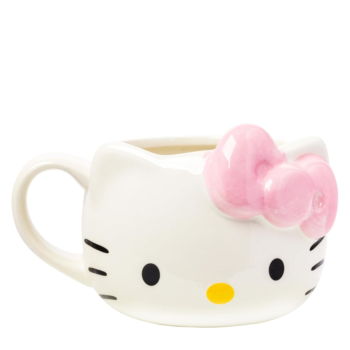 Silver Buffalo Hello Kitty Taza de Cerámica con Asa Redonda, 16 oz - Hello Kitty Pink Bow
