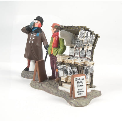 Department 56 Dickens' Village London - Juego de 2 Cifras para periódicos (3.2 Pulgadas