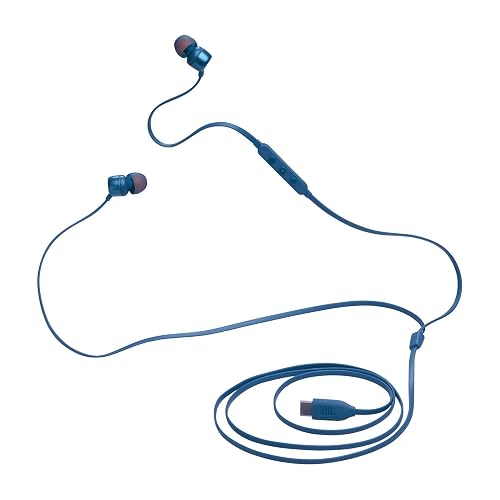 JBL Tune 310C Audífonos con Mic/Control USB-C, Drivers de 9mm, Cable Antienredos - Azul