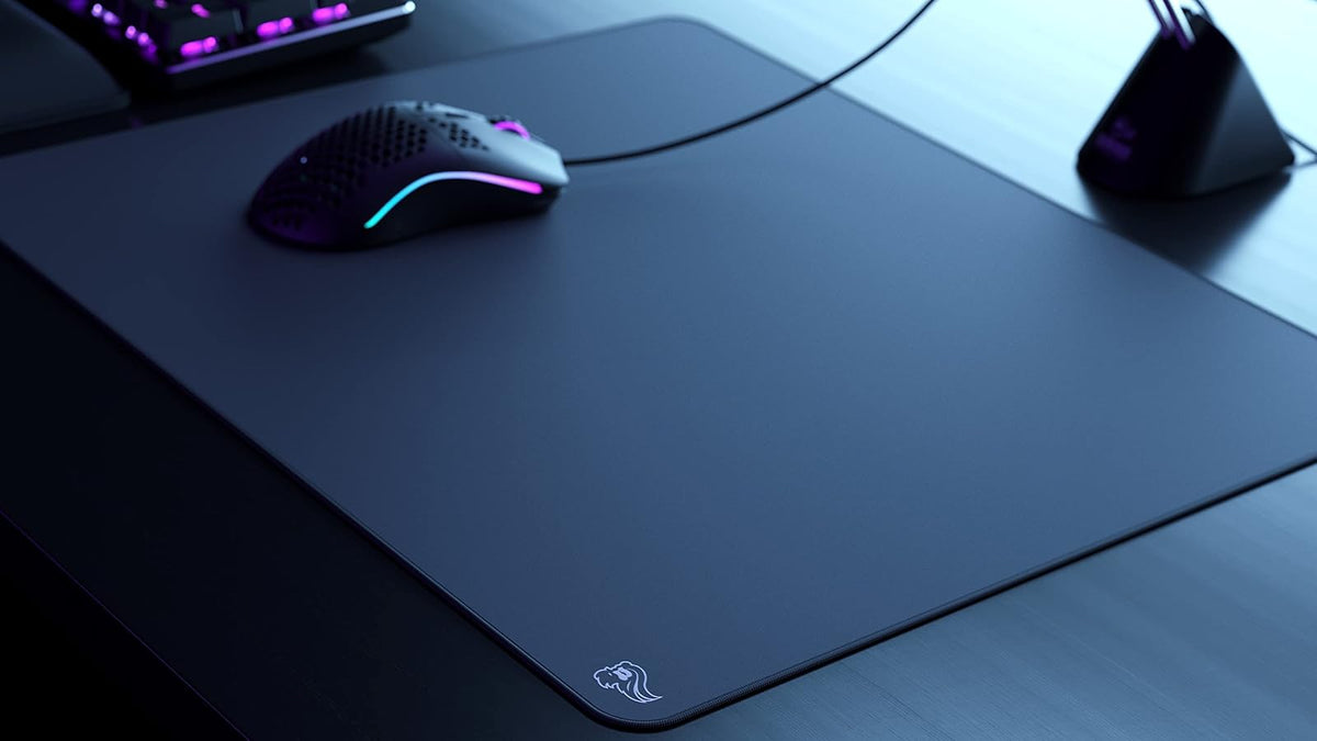 GLORIOUS PC Gaming Race Alfombrilla de ratón Elements - Alfombrilla de ratón de Tela Flexible con infusión de Vidrio Extra Grande para Juegos de Velocidad - 15"x17" Hielo