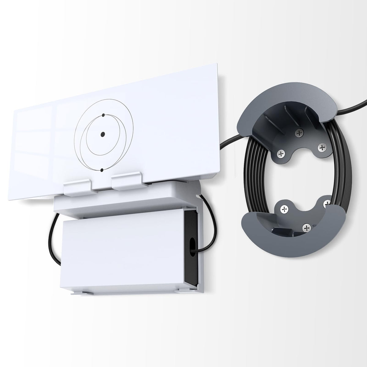 UBeesize Starlink Mount, estándar Gen 3 Router Wall Mount con Soporte de Cable, Soporte de Pared Todo en uno para Starlink Standard V3 Mesh Router y Fuente de alimentación
