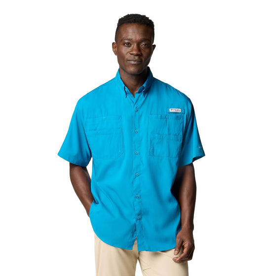Columbia PFG Tamiami II Camisa de Pesca Manga Corta para Hombre - XS - Blue Echo