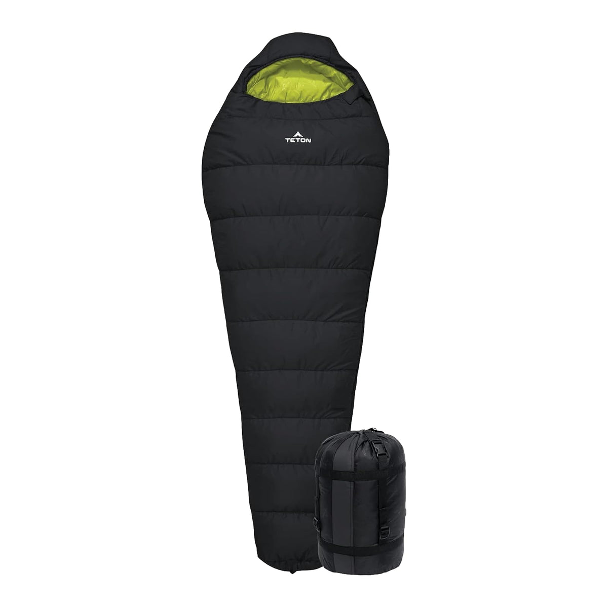 Teton Sports Leef - Saco de Dormir Ligero para mochileros, Camping y Senderismo, Saco de Dormir para Clima frío, Accesorio de Camping con Saco de compresión con cordón