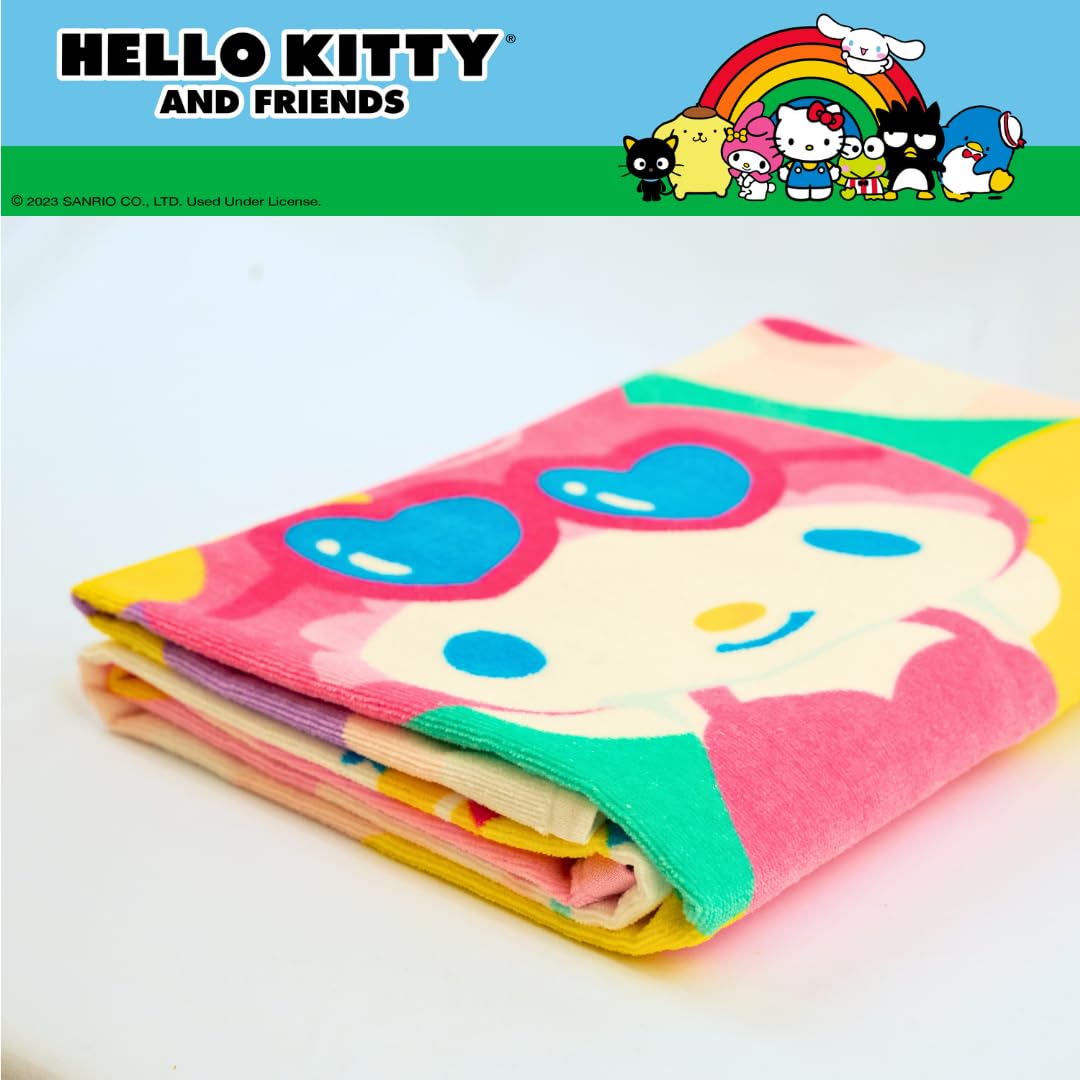 Franco Collectibles My Melody - Toalla de baño de algodón súper Suave, 60 x 30 Pulgadas, (Producto con Licencia Oficial)