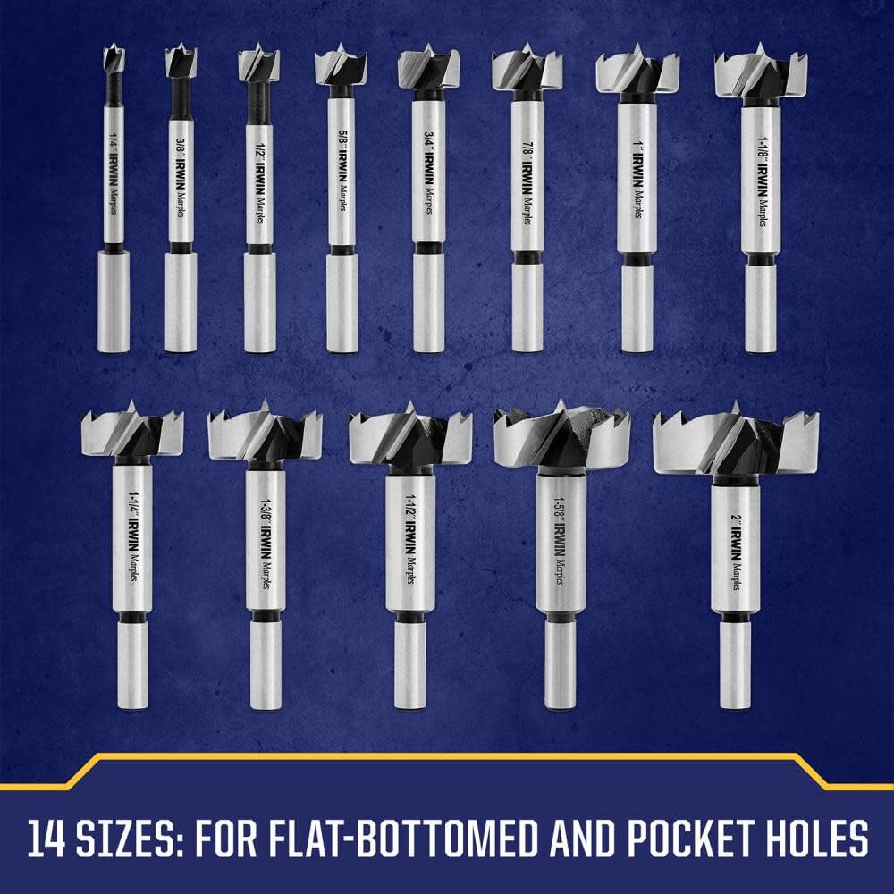 Irwin Tools 1966893 - Juego de brocas para madera (14 piezas)