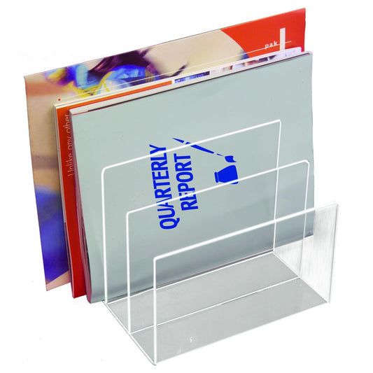 Kantek AD45 Organizador acrílico para archivos, 20.3 x 5.1 x 17.8 cm, transparente