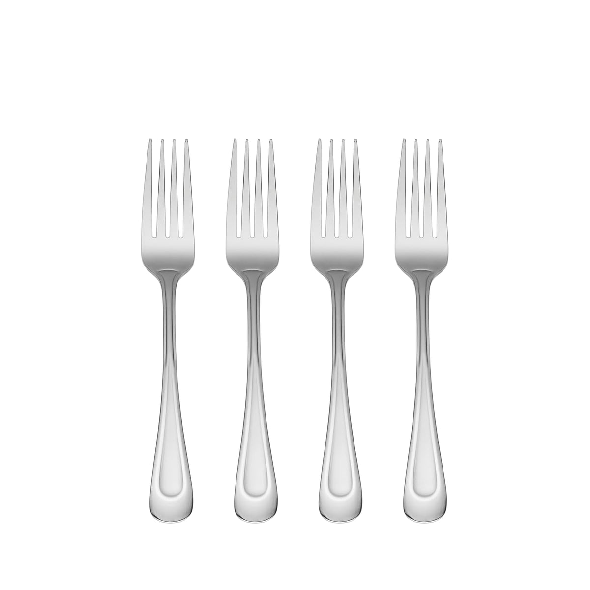 Oneida Satin Sand Dune Juego de 4 Cucharitas de Acero Inoxidable - Juego de 4 Tenedores para Cena
