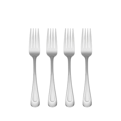 Oneida Satin Sand Dune Juego de 4 Cucharitas de Acero Inoxidable - Juego de 4 Tenedores para Cena
