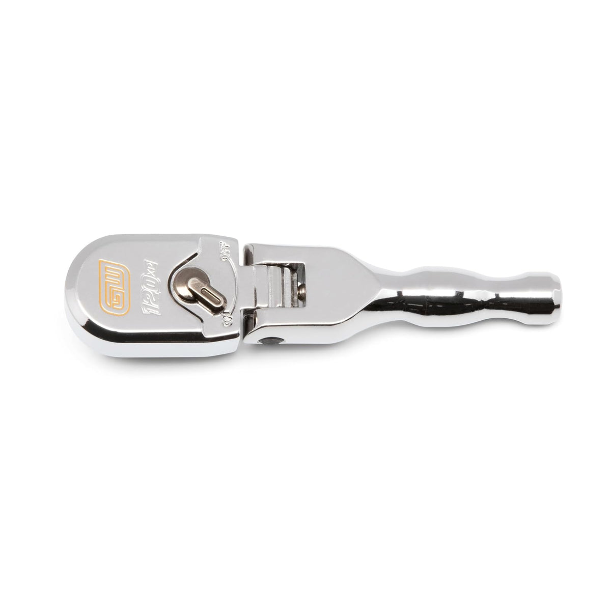 GEARWRENCH 81212XP - carraca de lágrima de cabeza flexible de cromo pulido completo de 3/8 pulgadas - Cabezal flexible Stubby