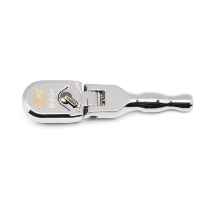GEARWRENCH 81212XP - carraca de lágrima de cabeza flexible de cromo pulido completo de 3/8 pulgadas - Cabezal flexible Stubby