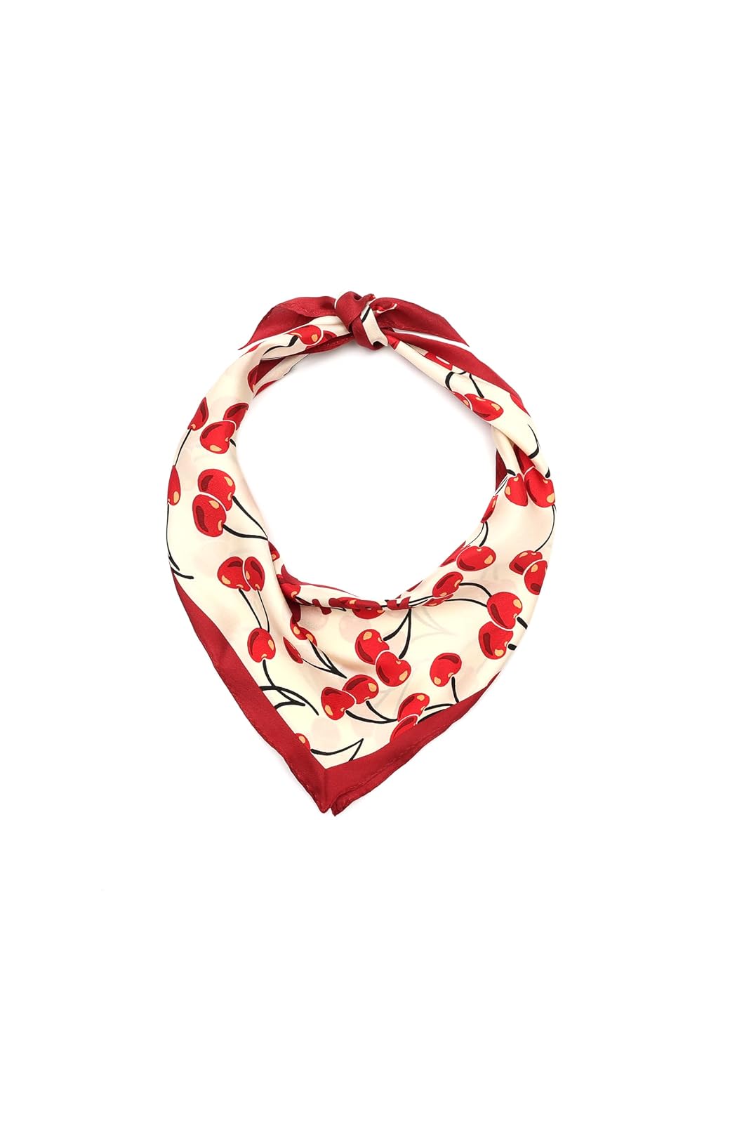 Coach Cherries Swirl - Diamante de seda estampado, rojo tiza, Talla única