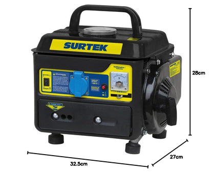 Surtek GG408 Generador a gasolina 800 W, 63 cc, voltaje de salida 120 V