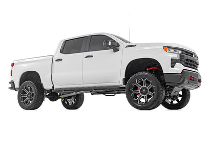 Rough Country Solapas de Lodo Delanteras y Traseras para Chevrolet Silverado 1500 2019-2025, ABS Tri-Blend Servicio Pesado 13002