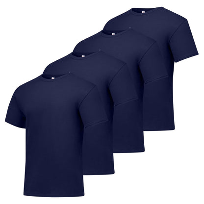 Hanes ComfortSoft Playera de Manga Corta para Hombre, Paquete de 4 - Azul Marino - 3XL