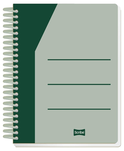 Scribe®, Excellence, Cuaderno Profesional, Pasta Dura, Espiral Sencillo, Cuadro Chico (C.5), 200 hojas, Portada Rojo/Negro