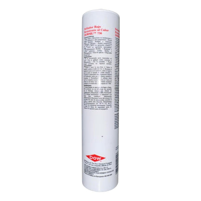 Dowsil 736 - Sellador De Silicona Alta Temperatura de Uso General - Rojo, Cartucho de 300 ml