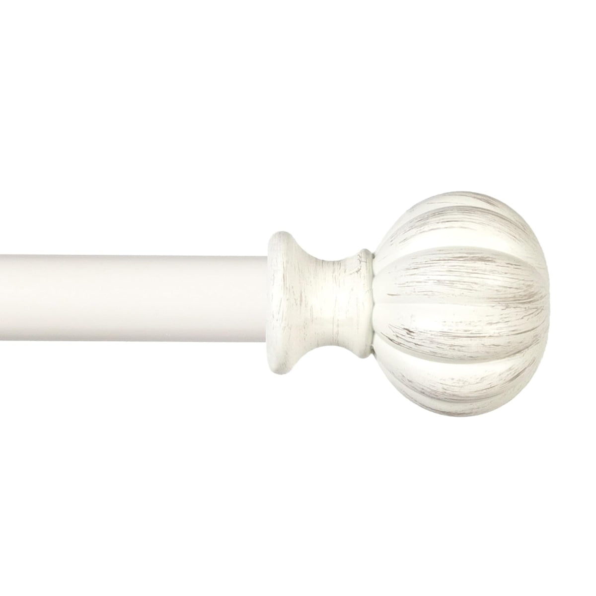 Kenney Rachel 5/8" Standard Decorative Window Curtain Rod, 28-48", Antique White - Blanco antiguo - 1 Units