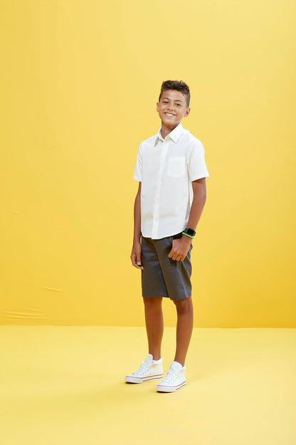 French Toast Boys' Short Sleeve Poplin Dress Shirt